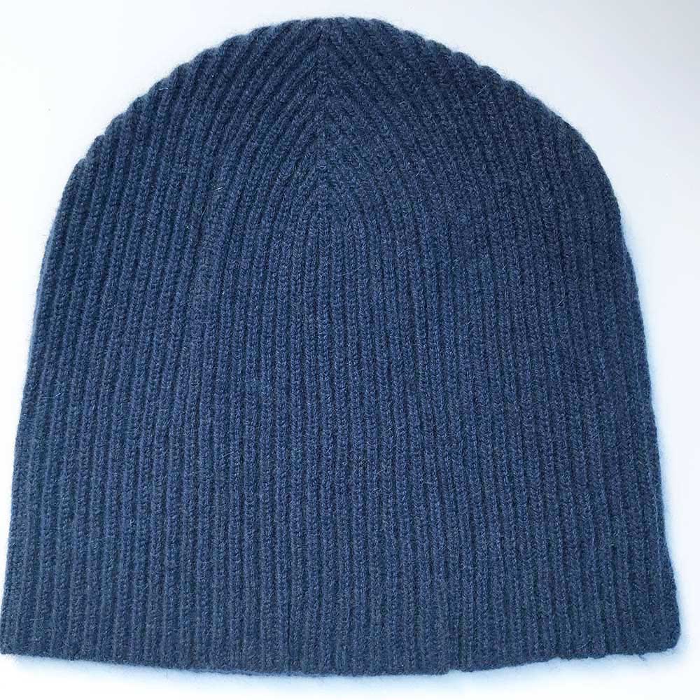 cashmere beanie navy blue